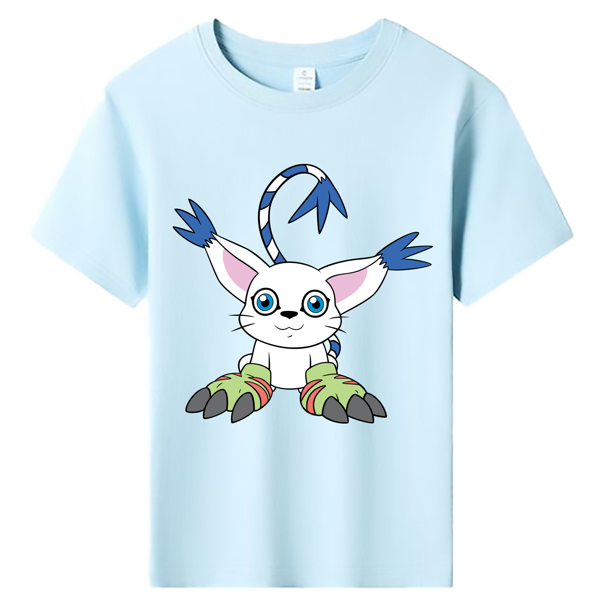 （画像用） Digimon デジタルモンスター/デジモン 綿100％キッズTシャツ（フロントプリント）